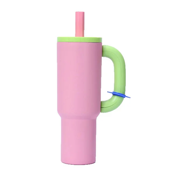 40oz thép không gỉ chân không cách nhiệt di chuyển bằng tay cầm và rơm