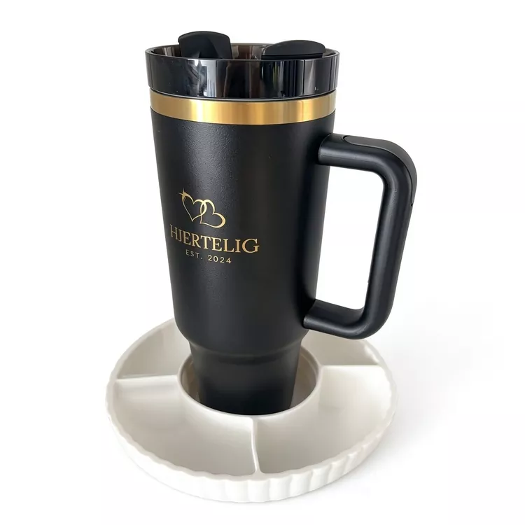 Cốc 40oz với đĩa trái cây silicon